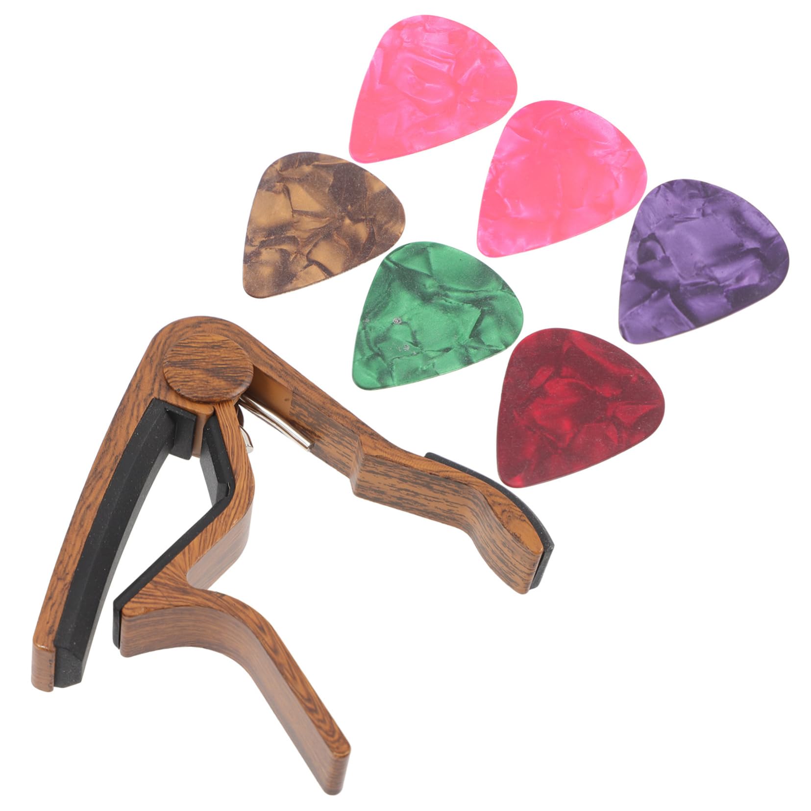 Toyvian Guitar Tone Modified Clip Set Professional Capo for Guitar and Ukulele Picks Lightweight and Sturdy
