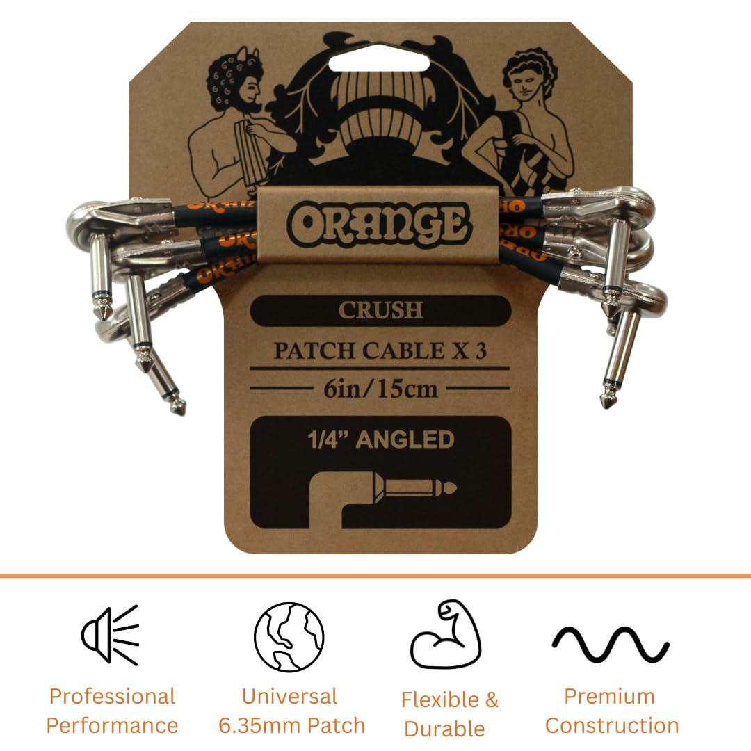 KABLE. ORANGE Kabel patch jack 3 PACK CRUSH PATCH.