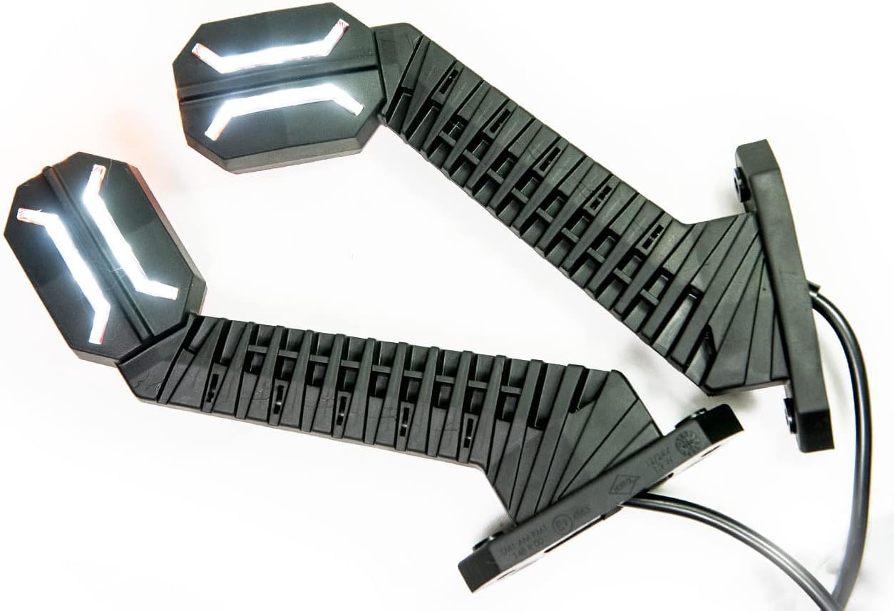 2 x LED caoutchouc feu de gabarit latéral 12V 24V avec homologation E feu de position voiture camion caravane voiture lampe lumière blanc rouge orange
