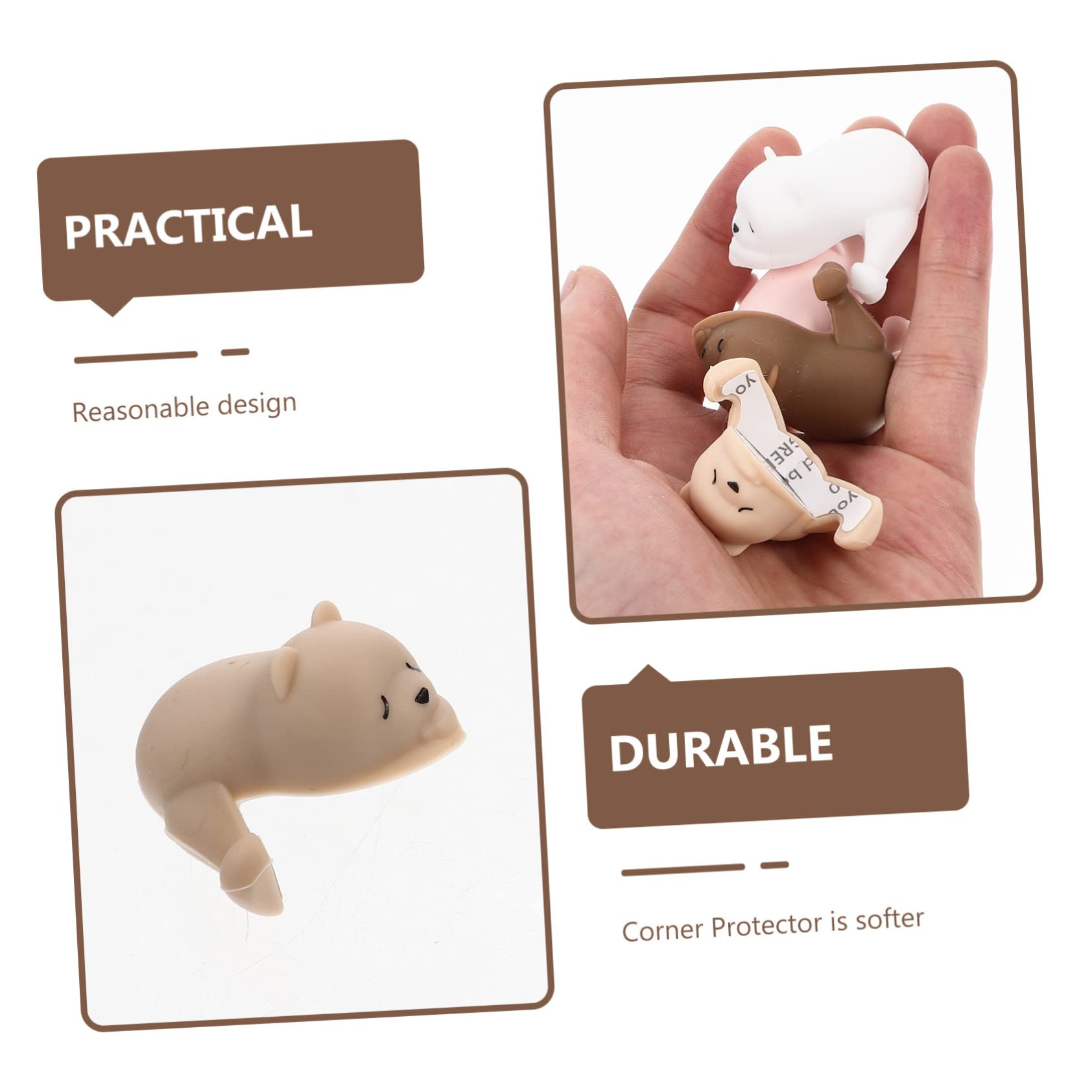 Protector de Esquinas para Muebles, Silicona, 4 Piezas, Diseño de Animales, Fácil Instalación, para Guarderías y Cunas, Protector de Placa de Inducción