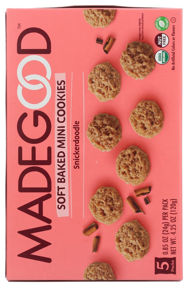 MADEGOOD Organic Soft Baked Mini Snickerdoodle Cookies, 4.25 OZ