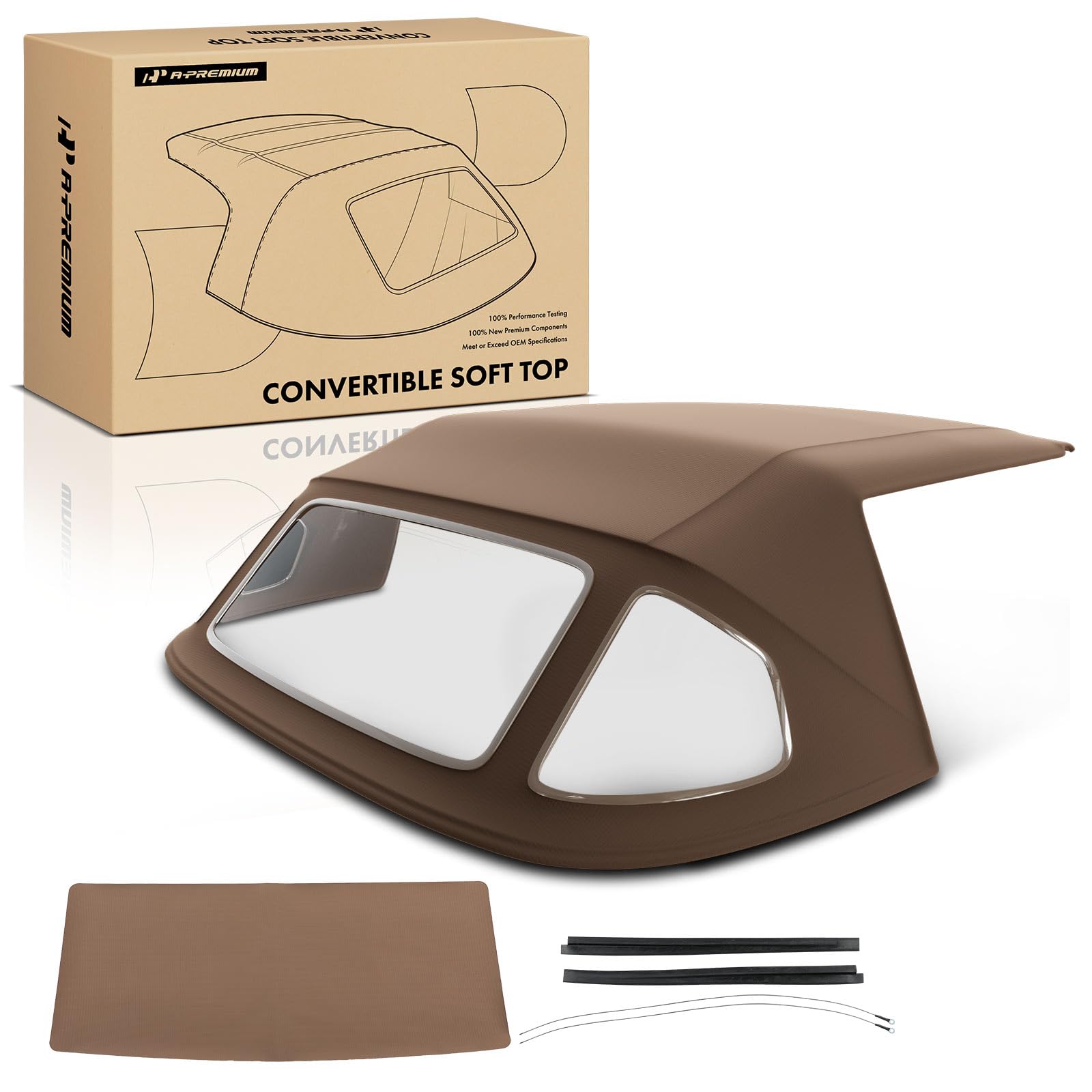 A-Premium Convertible Soft Top Compatible with Mercedes-Benz R107 Series 380SL 1981-1985, 450SL 1975-1980, 560SL 1986-1989, Convertible, with Plastic Window