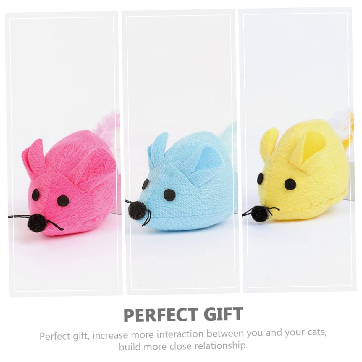 Toddmomy 15piezas Juguete Interactivo para Gatos Ratones De Peluche Coloridos Catnip para Ejercicio y Diversión De Gatos Interiores