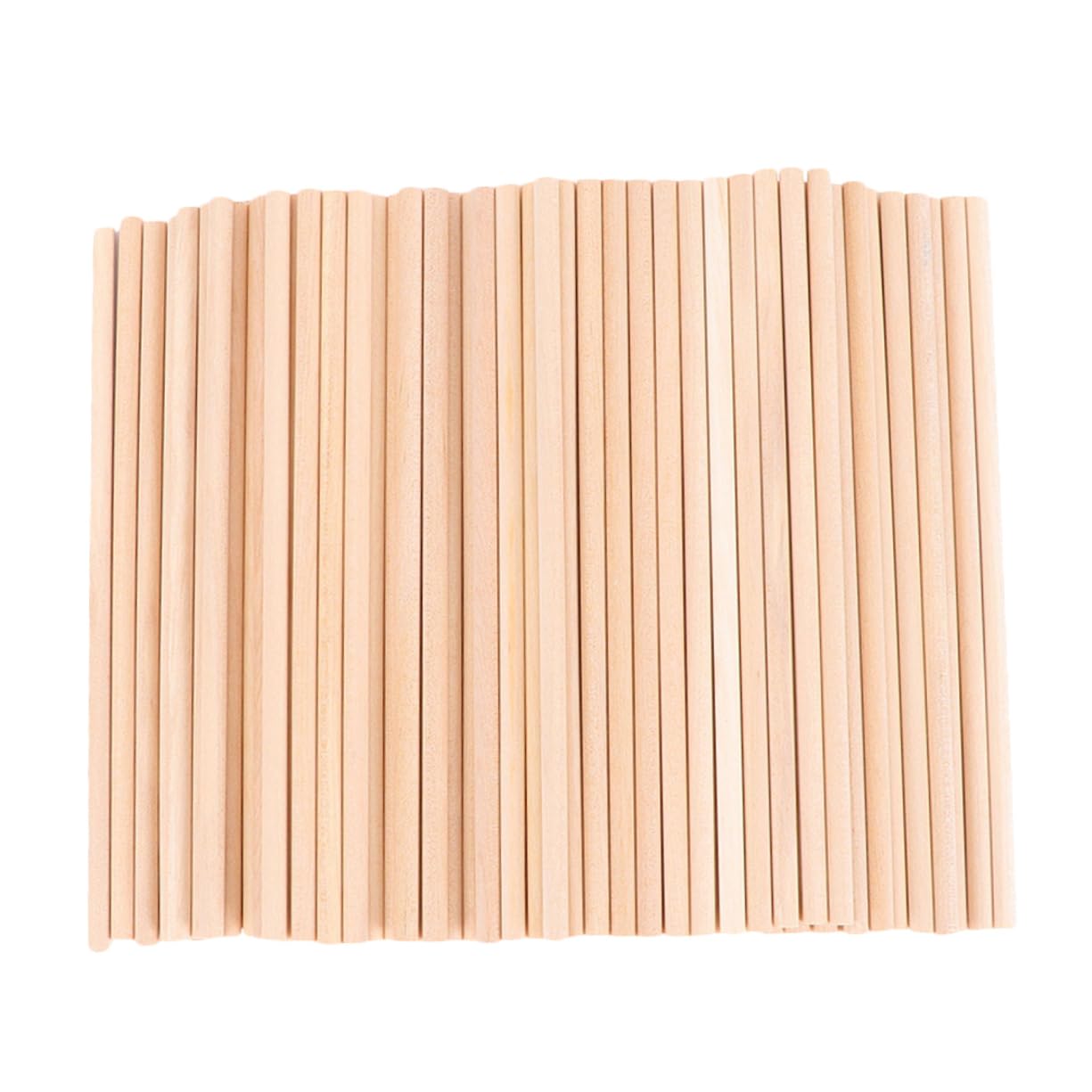 Housoutil 50pcs DIY Wooden Rods Craft Sticks Natural Dowels for Handicrafts Smooth Finish for Model Building for Home Decor and Creative Projects