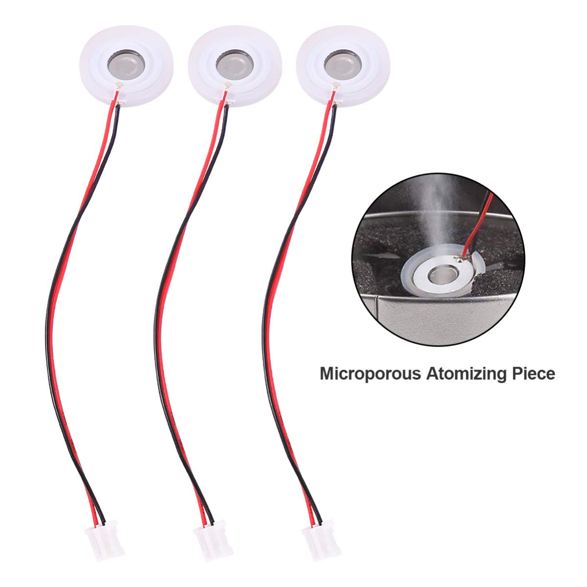5 pezzi Nebbia Maker Macchina Nebbia Dischi In Ceramica Umidificatore Ricambi Umidificatore Accessori 16Mm, bianco, 12 × 2 cm