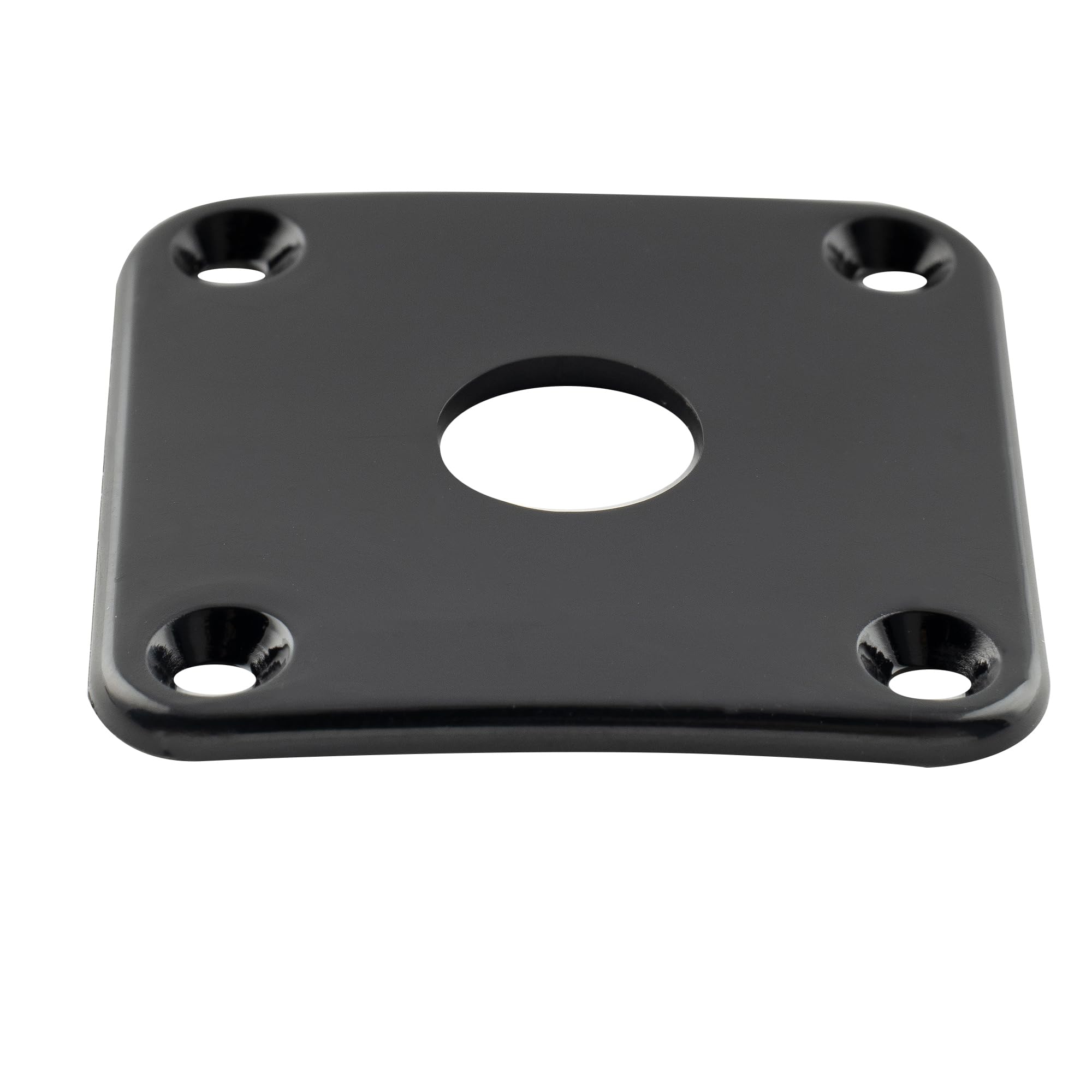 6PCS Curved Jack Plate Plastic Square Jackplates Compatible with USA Les Paul Compatible with Epiphone Les Paul Guitar 2 Cream & 2 Black & 2 White