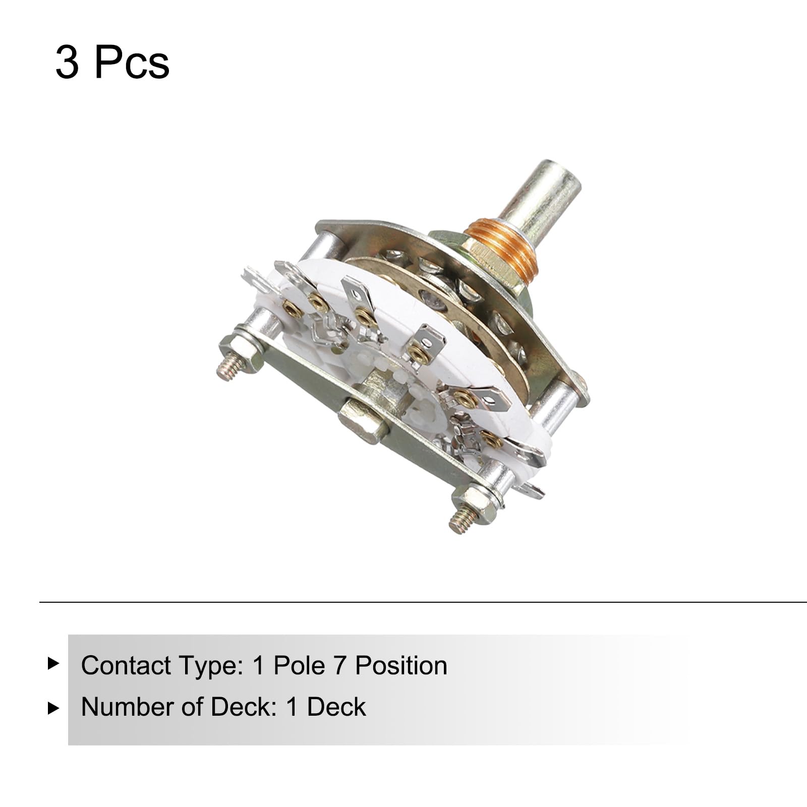 Amazon.co.jp: uxcell 1P7T ロータリースイッチ 1ポール7ポジション