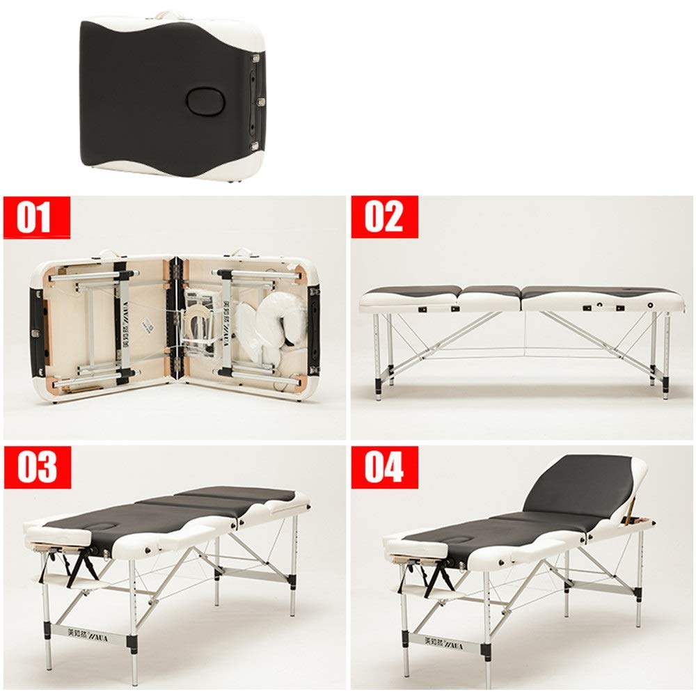 Amazon.co.jp: 折りたたみ マッサージベッド ポータブル3節アルミ