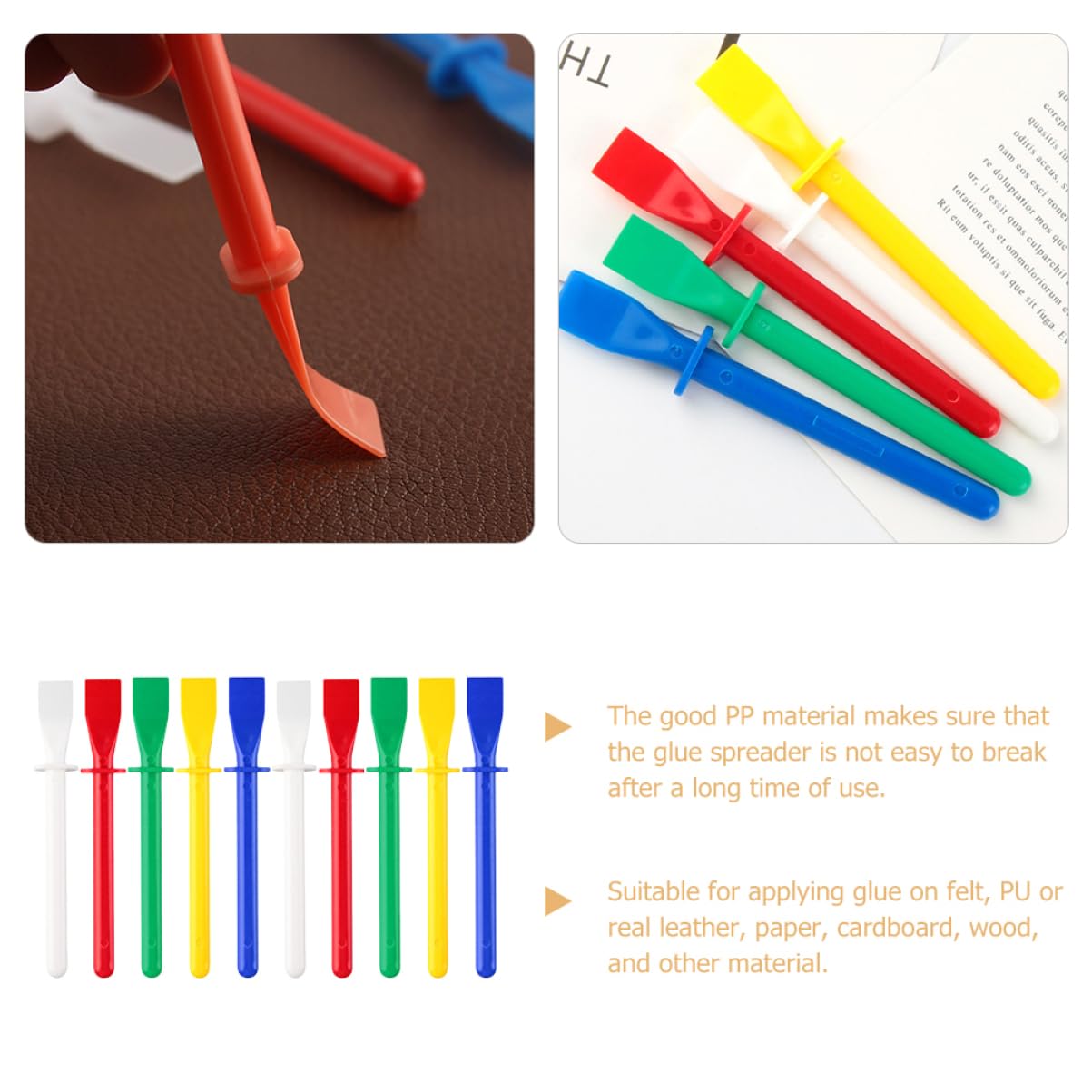 OSALADI 4 Set Striscio Di Colla Fai Da Te Glue Bastoncini Applicatori Di Colla Bastoncini Di Colla Jumbo Adesivo Spalmatore Di Colla Per Pellame Spatola Per Colla Materiale Pp 10 Pezzi * 4