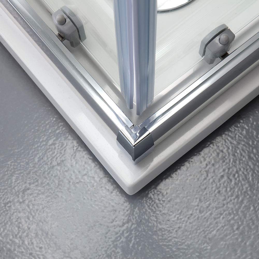 BOX DOCCIA QUADRATO KARMEN 80X80 CON CRISTALLO 6mm TRASPARENTE oppure OPACO (OPACO)