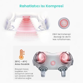 SKG H7 Max Neck & Shoulder Massager, Shiatsu Massage with Human Hand Feeling, Wireless Massage Experience with Relaxing Heat and Red Light