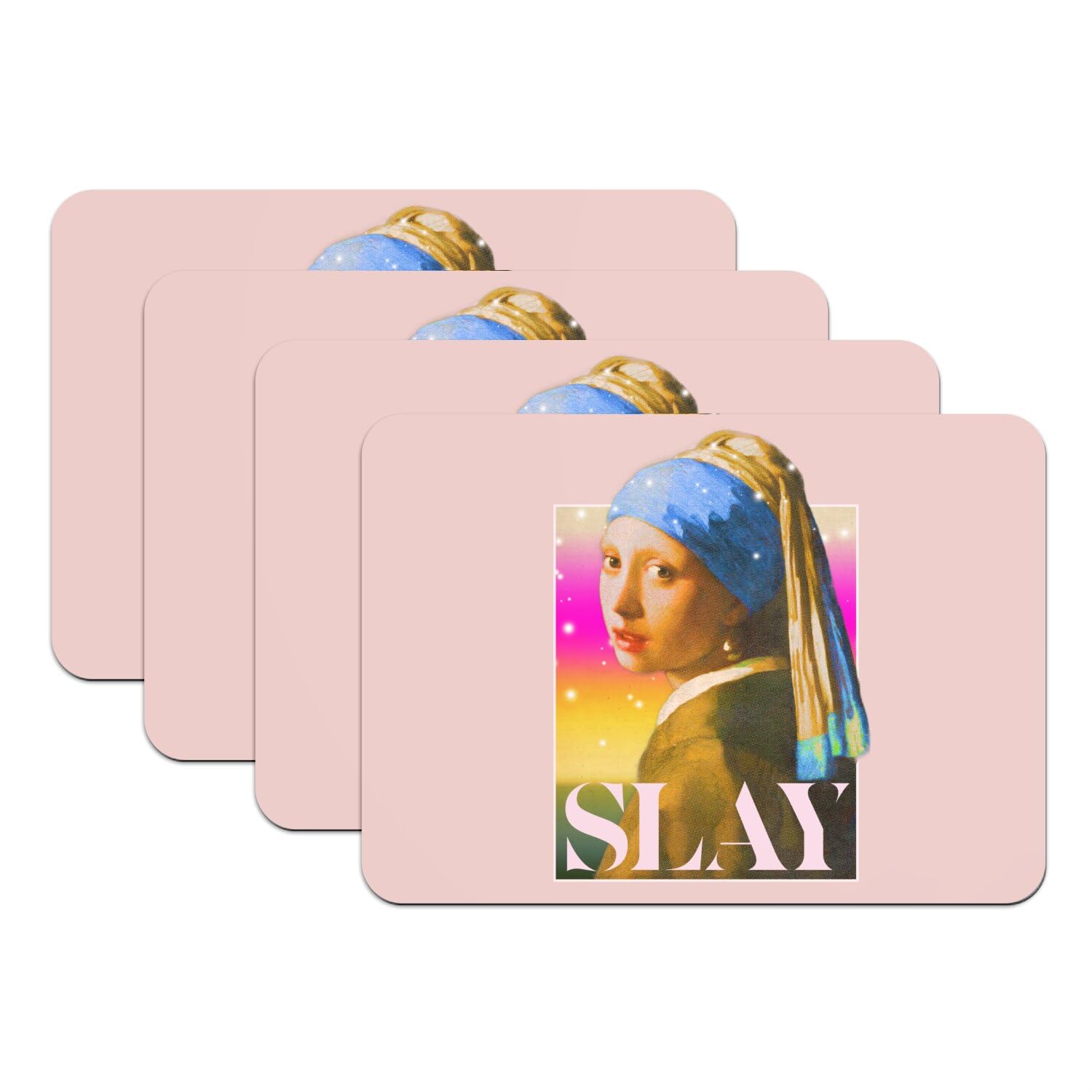 Set de table rose cadeau idéal et drôle pour pendaison de crémaillère Millenials