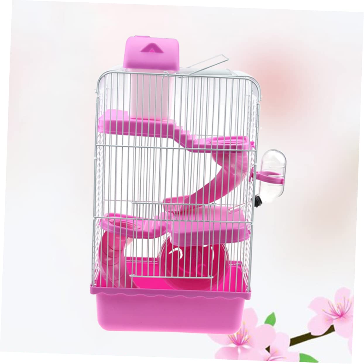 Happyyami Hamsterkäfig Aus Umweltfreundlichem Kunststoff Haustierkäfig Mit Laufrad Und Wasserkanne Chinchillakäfig Für Kleine Haustiere