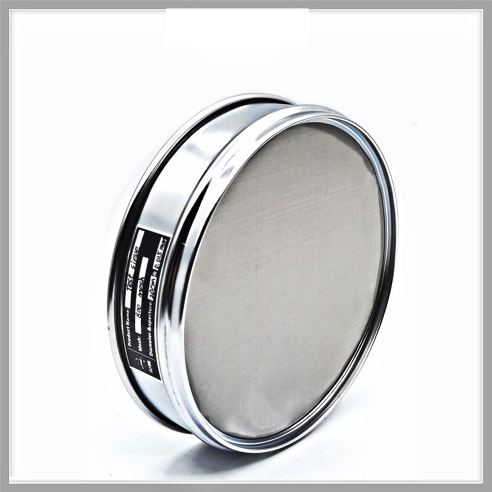 Setaccio for analisi Ispezione for campionamento Setaccio for test di laboratorio standard 304 Rete filtrante SUS Diametro telaio cromato 20 cm 800 Mesh / 0,015 mm