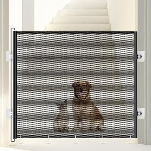 Barrière pour chat d'intérieur, portail de porte rétractable pliable