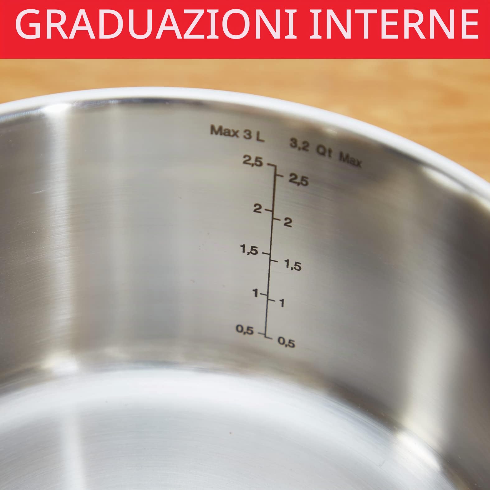 Tefal Utensili da cucina 6 pezzi, casseruola 16 cm, Pentole 20/24 cm, Coperchi in vetro, induzione, Acciaio inossidabile 18/10, Garanzia 10 anni, Base 3 strati, Duetto On A705S636