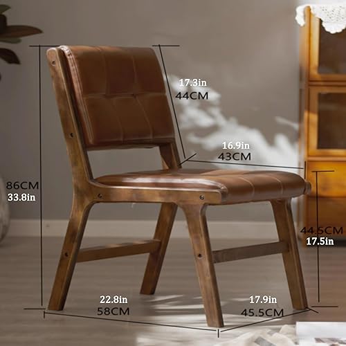 Miniatura 2 de Kitchen Chairs Set of 124, Wooden Dining Chair, Rustic Upholstered Dining Seat, Side Chair for Dining Room, Kitchen, Restaurant(Orange+Brown,1PCS)