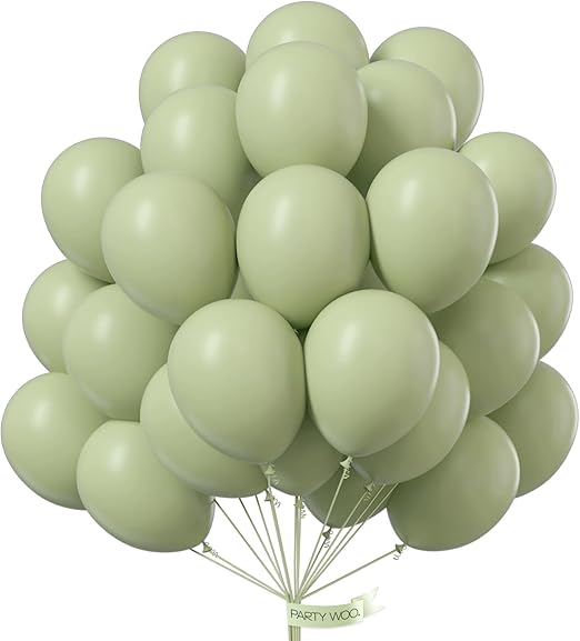 Product image for PartyWoo Dark Brown Balloons 50 pcs and PartyWoo Beryl Green Balloons 50 pcs - 2