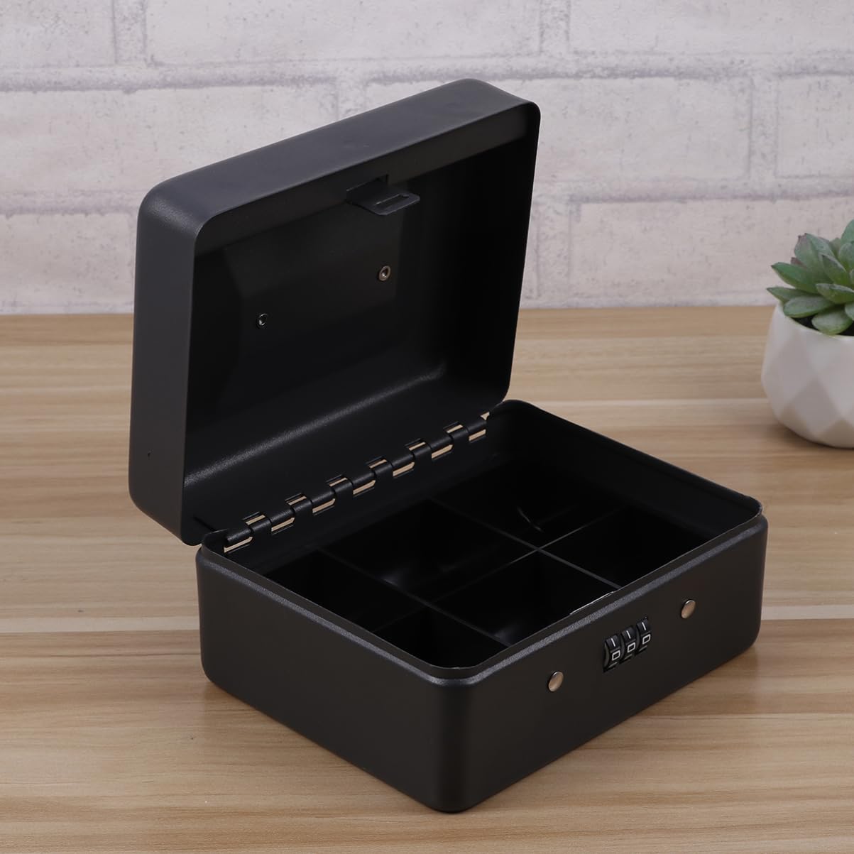 HOMSFOU Caja Caudales Combinacion Caja Con Cerradura De Combinación Cash Box Para Monedas Llaves Cheques
