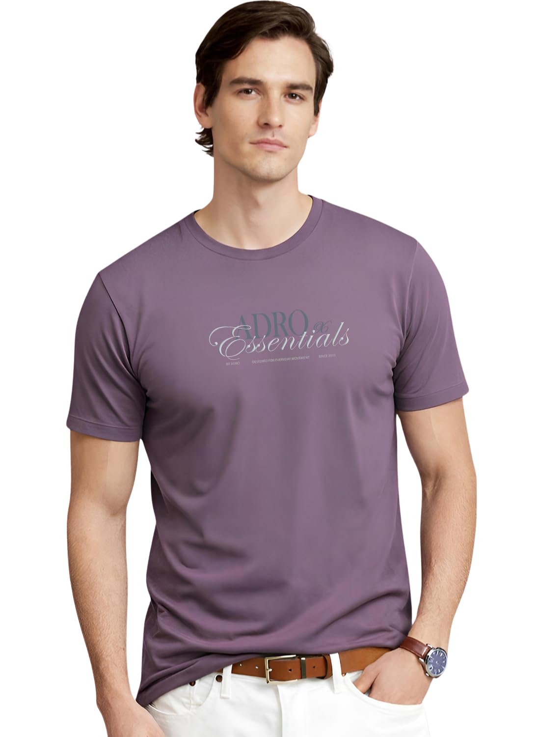 adro Printed T Shirt for Men | 180 GSM Cotton Lycra | Regular Fit Printed T-Shirt | Soft Breathable Fabric | Tshirts for Men | Graphic Print Tee-picture-56