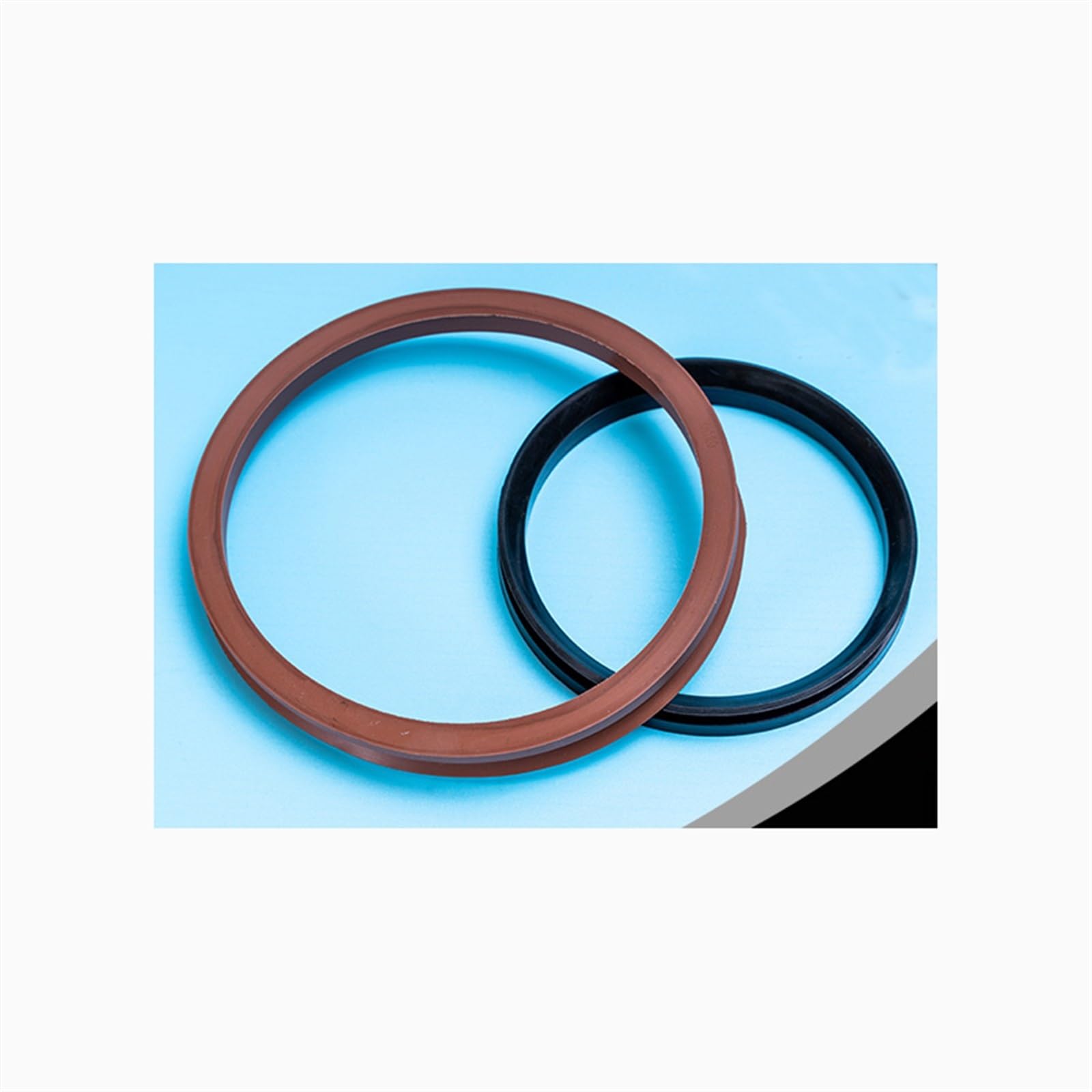 Anillo de sello de agua VA/VD, caucho de flúor de 3-200mm, caucho de nitrilo, resistente al desgaste, impermeable y a prueba de aceite, anillo de sello giratorio en forma de V (Color : FKM-Brown, Ta