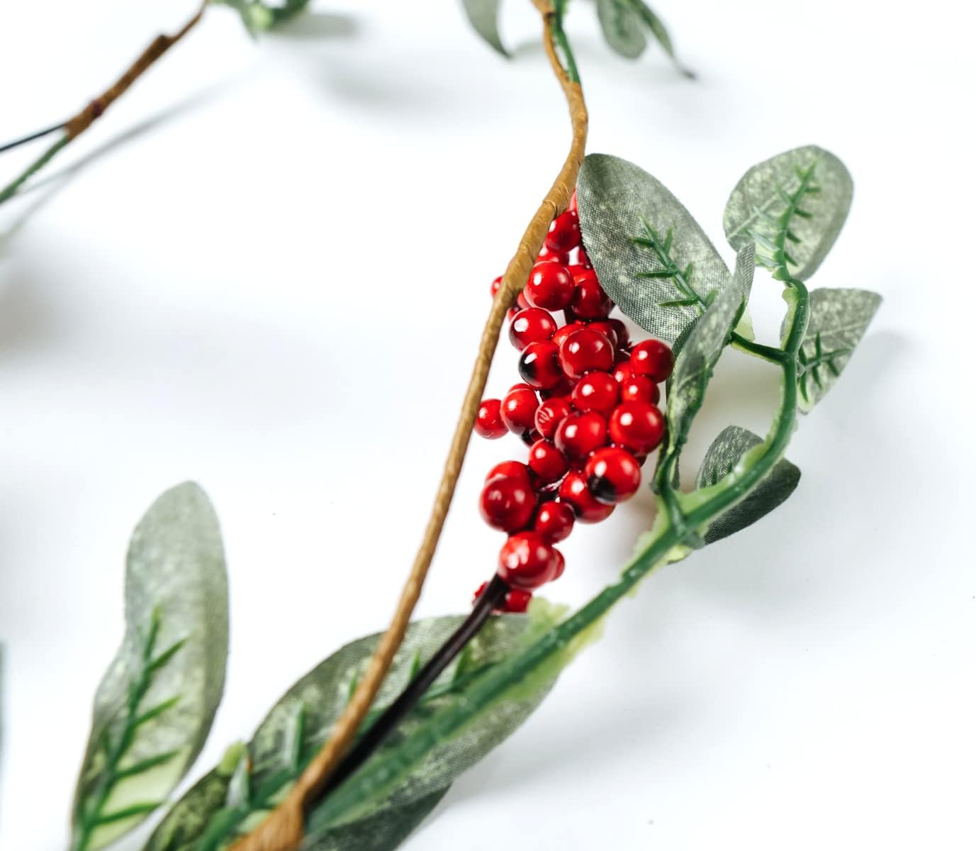 CraftMore Holiday Mini Leaf Garland with Berries - Image 2
