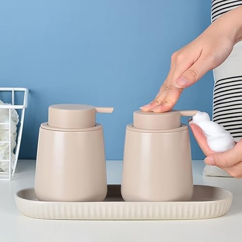 Miniatura 6 de BosilunLife Dispensador de jabón de manos de espuma, dispensador de loción de baño de 12 onzas, dispensador de jabón espumoso, dispensador de