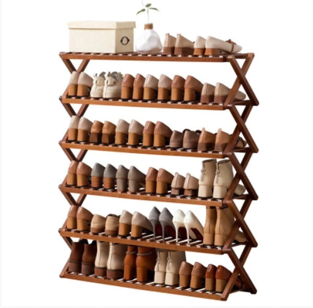 3-Tier Bamboo Shoe Rack - Large Capacity Folding Shoe, 5 Layers, 70cm Stylish Brown Cabinet for Efficient Storage & Space Saving Solutions (Brown 3 Layers 100cm)
