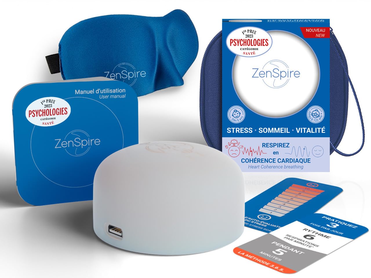 Zen-Paket: Akupressurmatte Bio Climsom Zen + Zenspire V2 Coach Herzkonsistenz