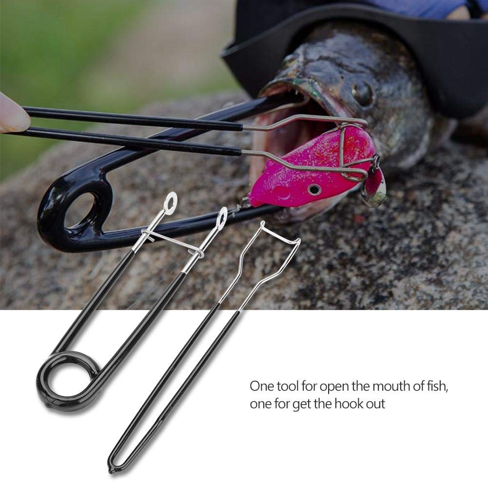 Tbest Jaw Spreader for Pike,Fish Mouth Spreader,Stainless Steel Fish Hook Remover Extractor Mouth Opener Jaw Spreader Hook Remove Saltwater Fishing Tool Set Kit Fishing Jaw Spreader : Sports & Outdoors