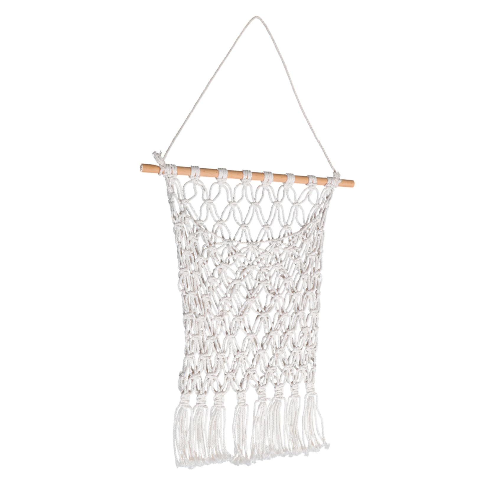 Ciieeo Macrame Storage Organizer Wall Hanging Net for Room Stylish Cotton Rope Shelf for Nursery and Playroom Space Saving and Book Holder Soft Yet Strong Design