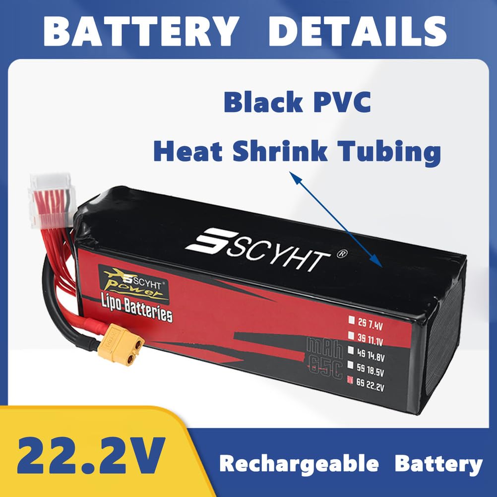Akumulator Lipo 6S 22,2 V 10000 mAh 9500 mAh 9000 mAh Akumulator zamienny 22,2 V Akumulator litowy do zdalnie sterowanego drona do silników 50 W - 220 W,22.2v9000mah 1pack