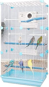 Professional Birdcage Pet Supplies Bird Carrier Gardening Decor Parrot Cages for Large Birds,Decorative Bird Cages Home Decor,Garden Large Parrot Cage, Luxury Pet Bird Ca,Blue A