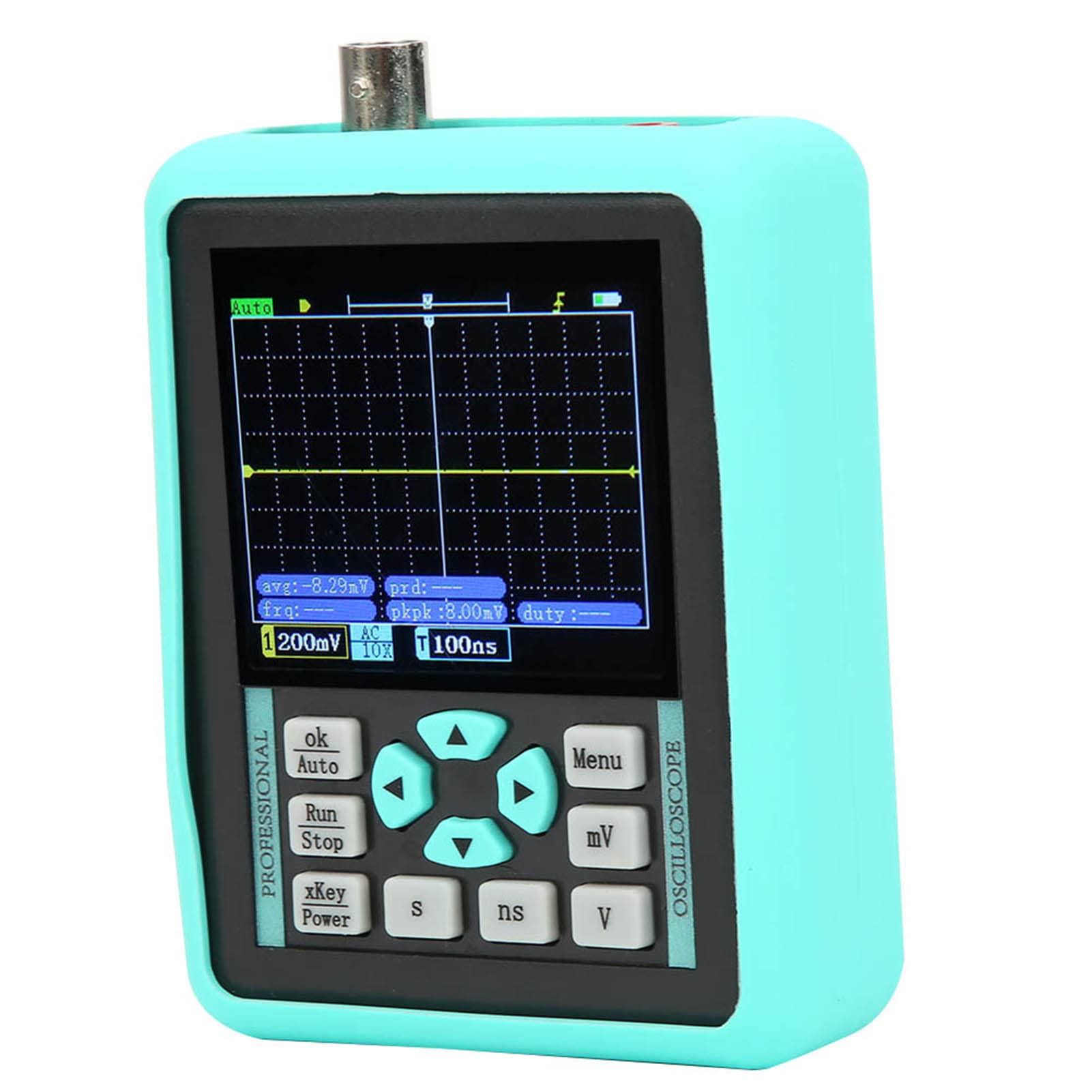 Osciloscopio Digital Portátil Mini Tasa de muestreo de 500 MS/S para Reparación de Automóviles y Pruebas Electrónicas, ABS 2.4 Pulgadas
