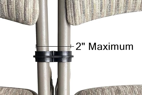 Miniatura 3 de Elegent Upholstery Juego de 6 clips de conector de plástico para silla plegable, color negro