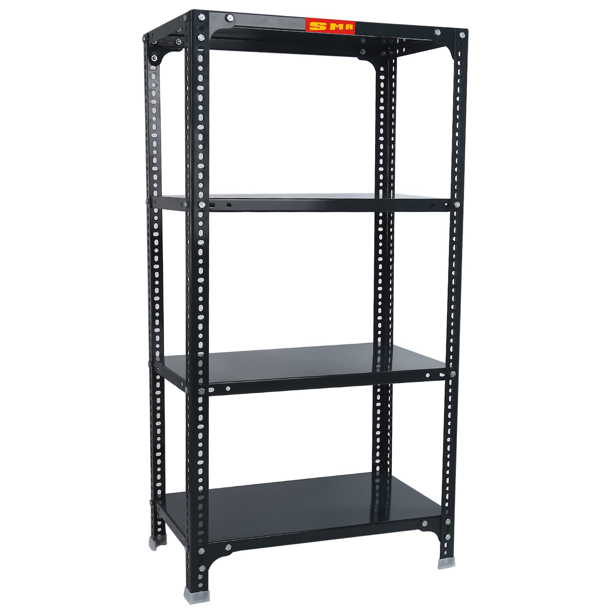 SMR Prime CRC Sheet 24 Gauge Multipurpose Slotted Angle Rack with 4 Shelf for Home, Office & Industry - (48x24x15 in, 11.3 Kg | 16 Gauge Angle-Grey)-image-41
