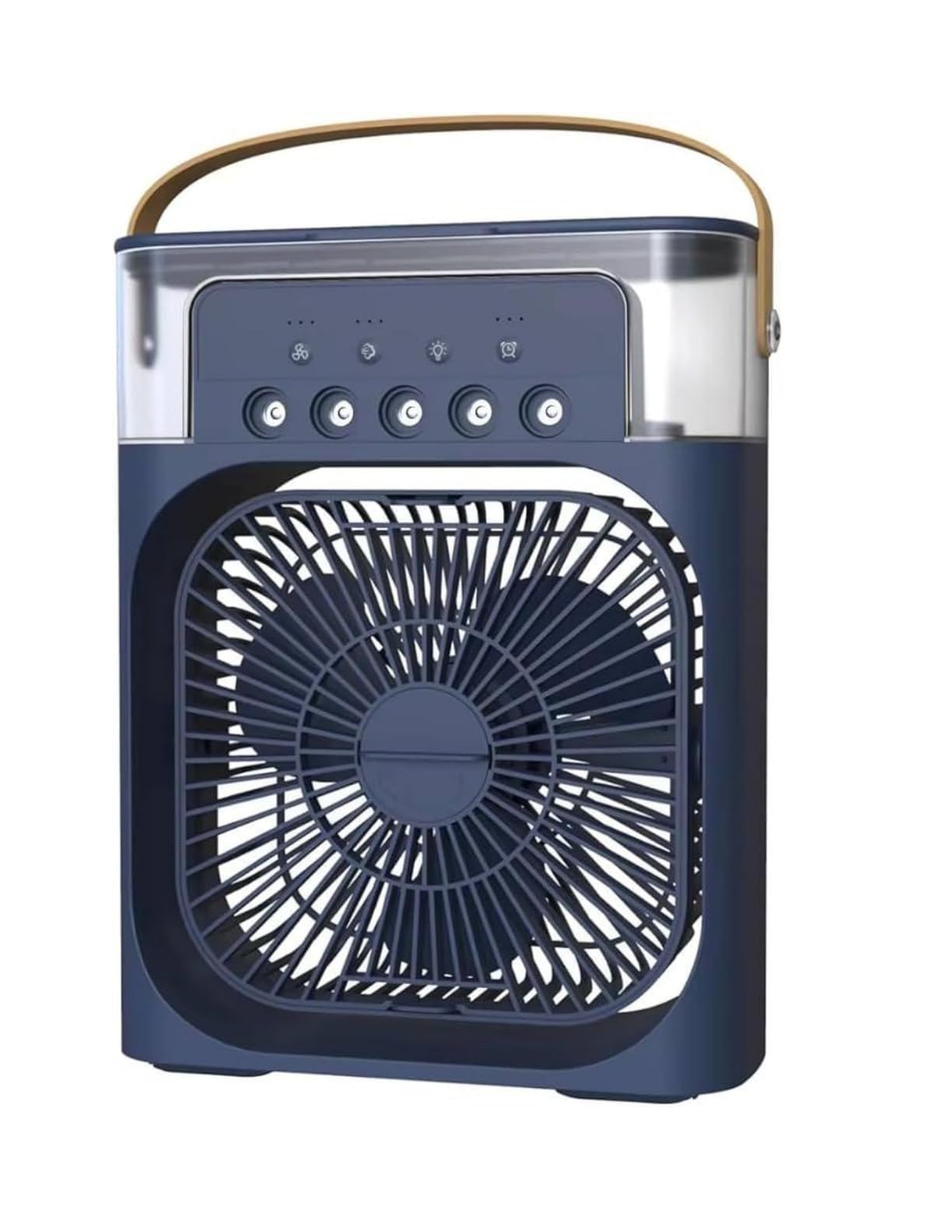 3 in 1 Mini Air Cooler Fan with Water Mist Spray, Portable USB Desk Cooler with LED Light, Personal Air Conditioner Fan with 3 Mist Modes & Timer for Home Office Bedroom, 600ml Water Tank-image-38