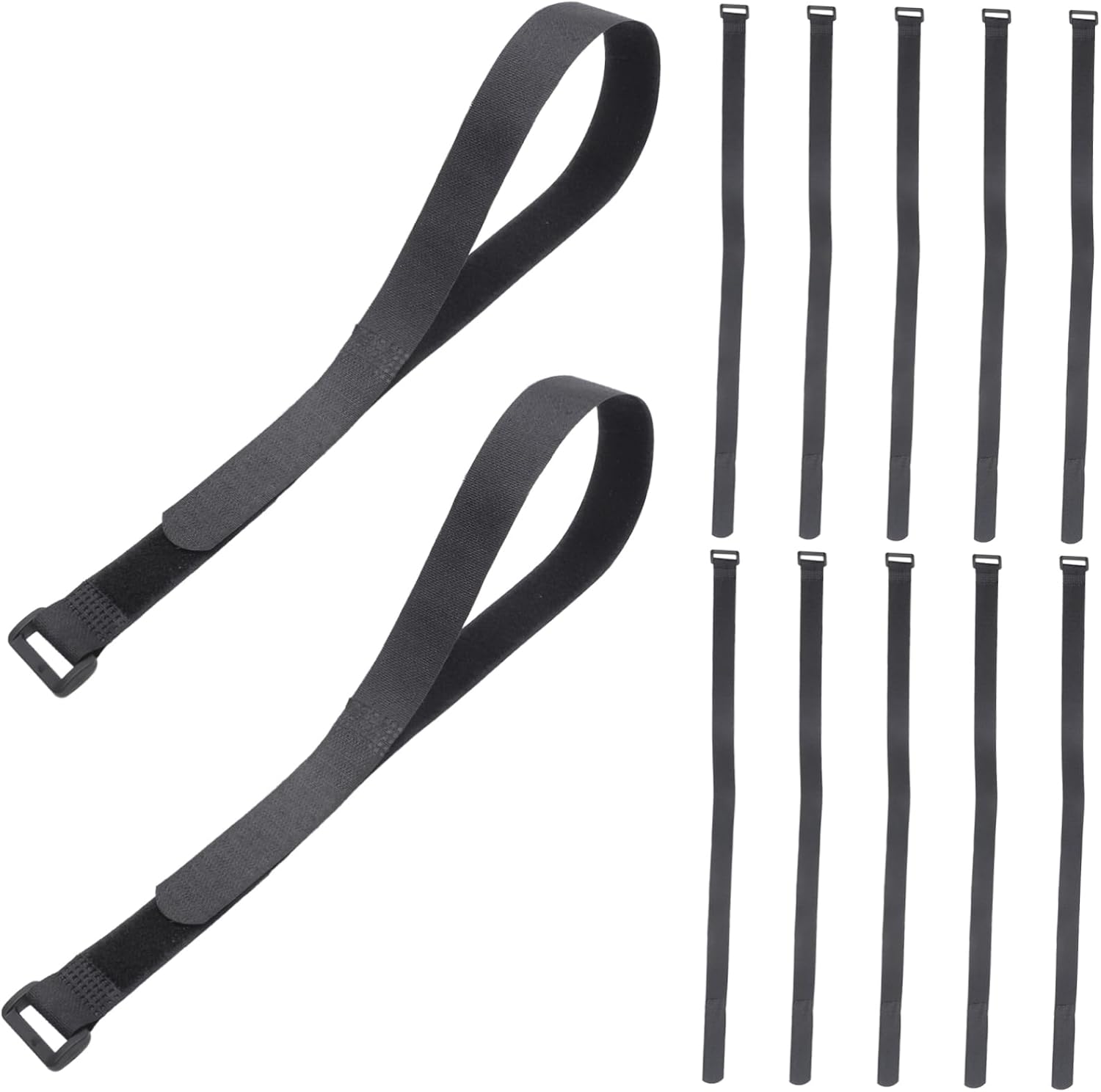 UPKOCH 12Pcs Adjustable Cargo Binding Straps Versatile Yoga Mat Carrier Hook Loop Straps for Bundling for Storage and Organization