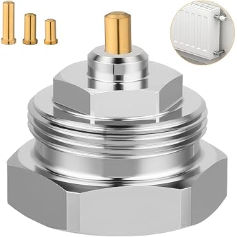 Radiator Valve Adapter Radiator Adapter M30 x 1.0 to M30 x 1.5 Compatible with Oventrop Valves 1011445 Thread Adapter for Thermostats/Heater Valves