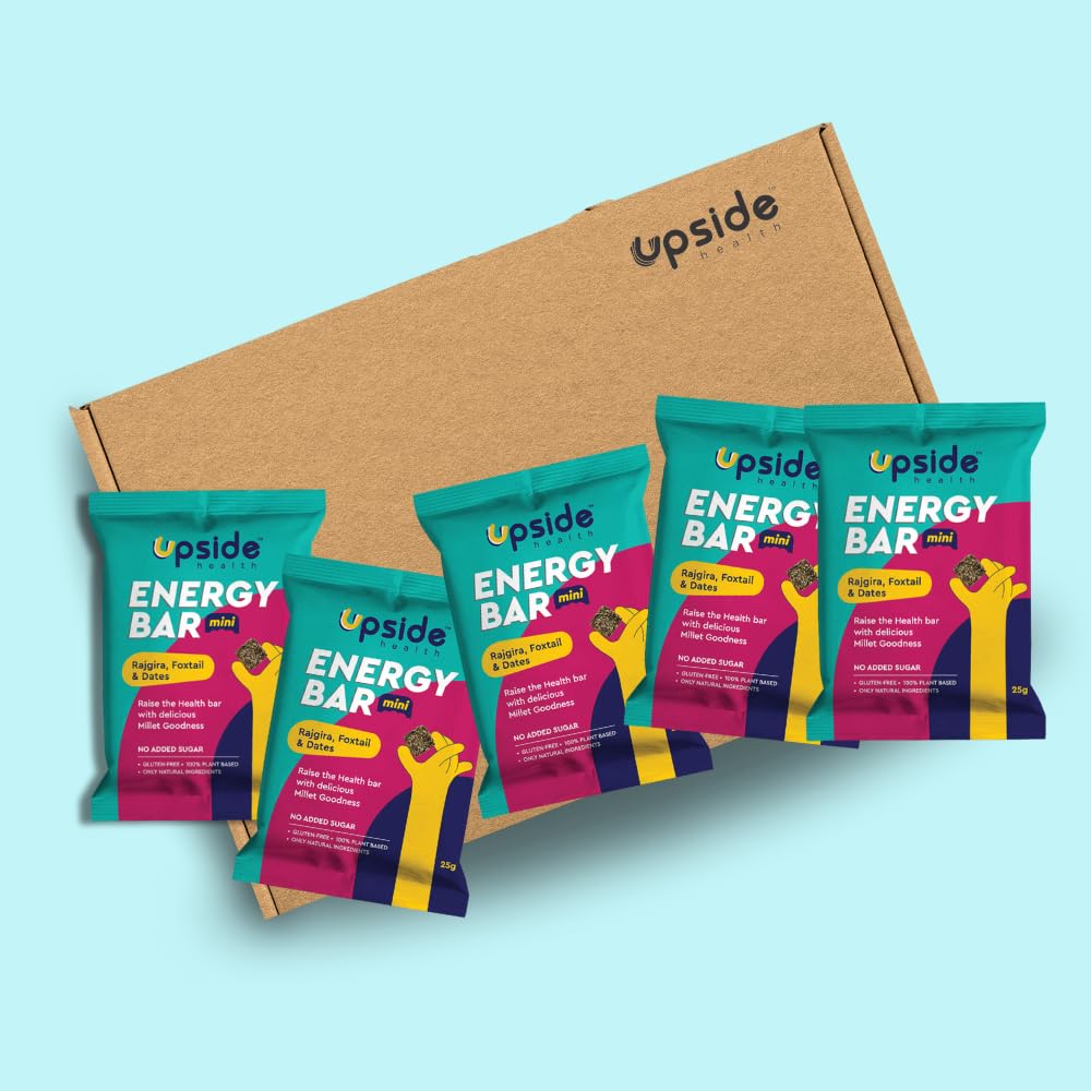 Upside Health Millet Energy Bar Bites (Pack of 5, 125g) - Almonds, Rajgira, Dates & Foxtail - No Added Sugar - Gluten Free - Plant Based Bar for Vegan (B0BSR7513C) Amazon Price History, Amazon Price Tracker