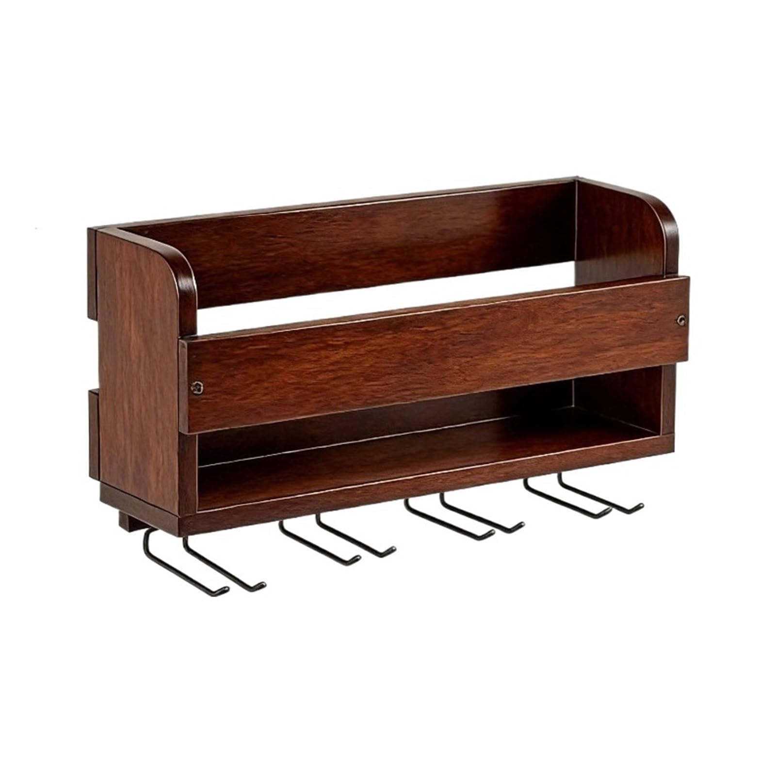 SDA287MZ Storage Wall-Mounted Wood Wine Rack Storage for Both Bottles