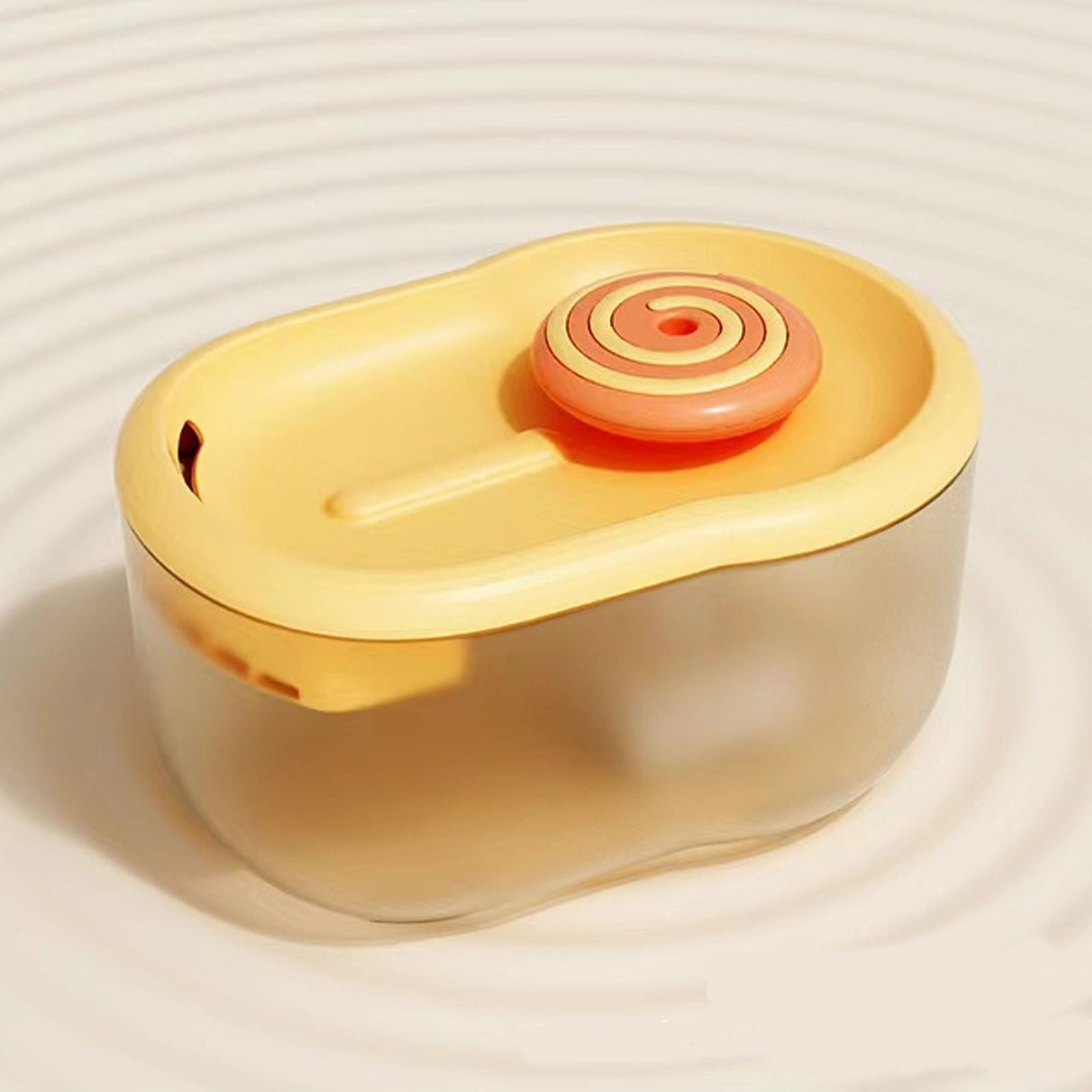 Fuente De Agua para Gatos, Fuente De Agua Automática para Mascotas De Gran Capacidad De 2,2 L, Dispensador De Agua Inteligente para Perros Y Gatos, Bomba Ultra Silenciosa,Naranja