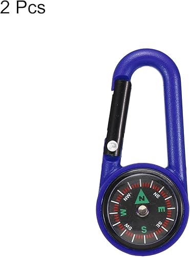 Miniatura 3 de PATIKIL Brújula de llavero, brújula de campamento de bolsillo con hebilla para senderismo al aire libre, caza, viajes