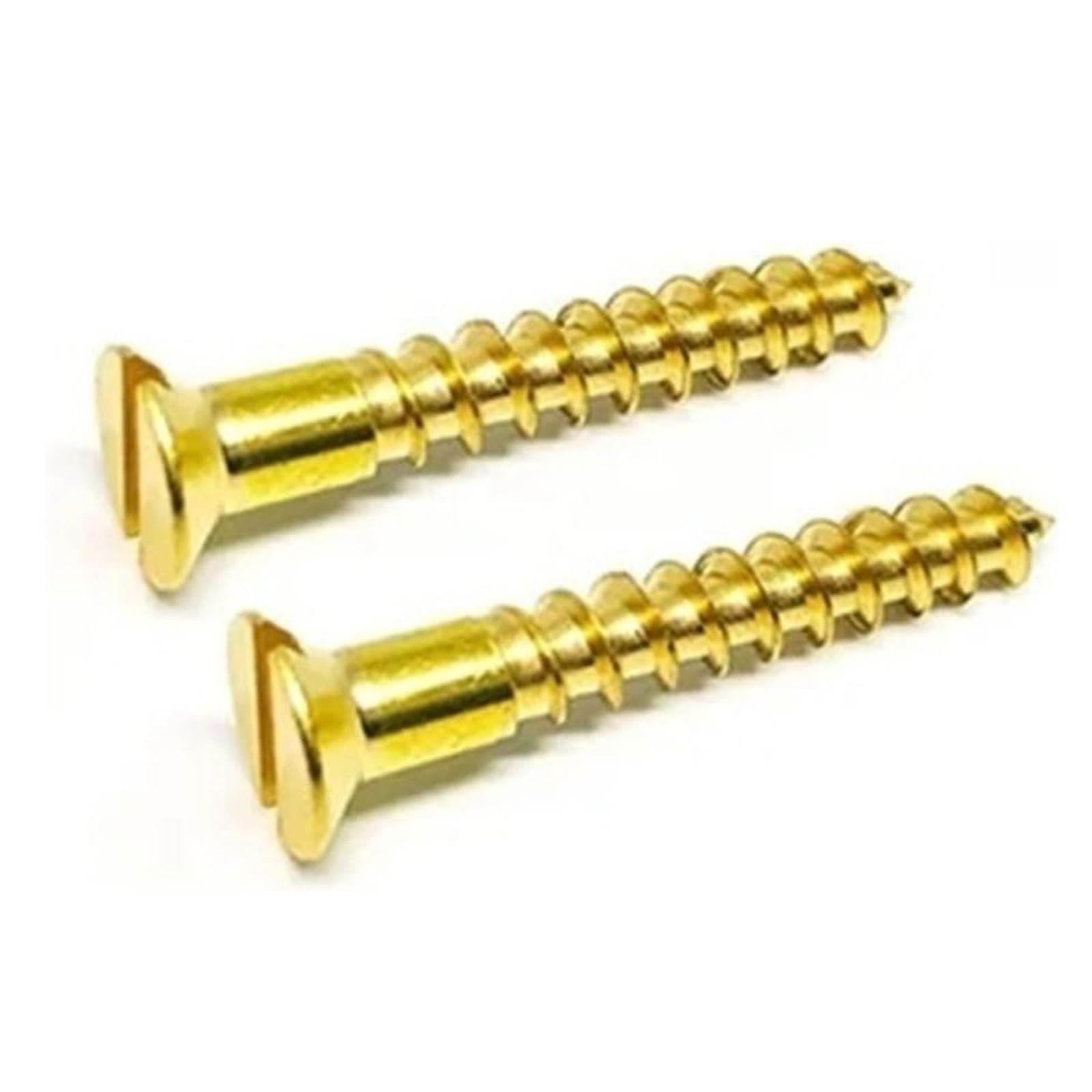 Tornillos de Auto-Tocado de Cabeza Plana M1.6-M6, Tornillos de Oro de Cobre Puro, Disco de Tornillo de Tornillo de Cabeza Plana