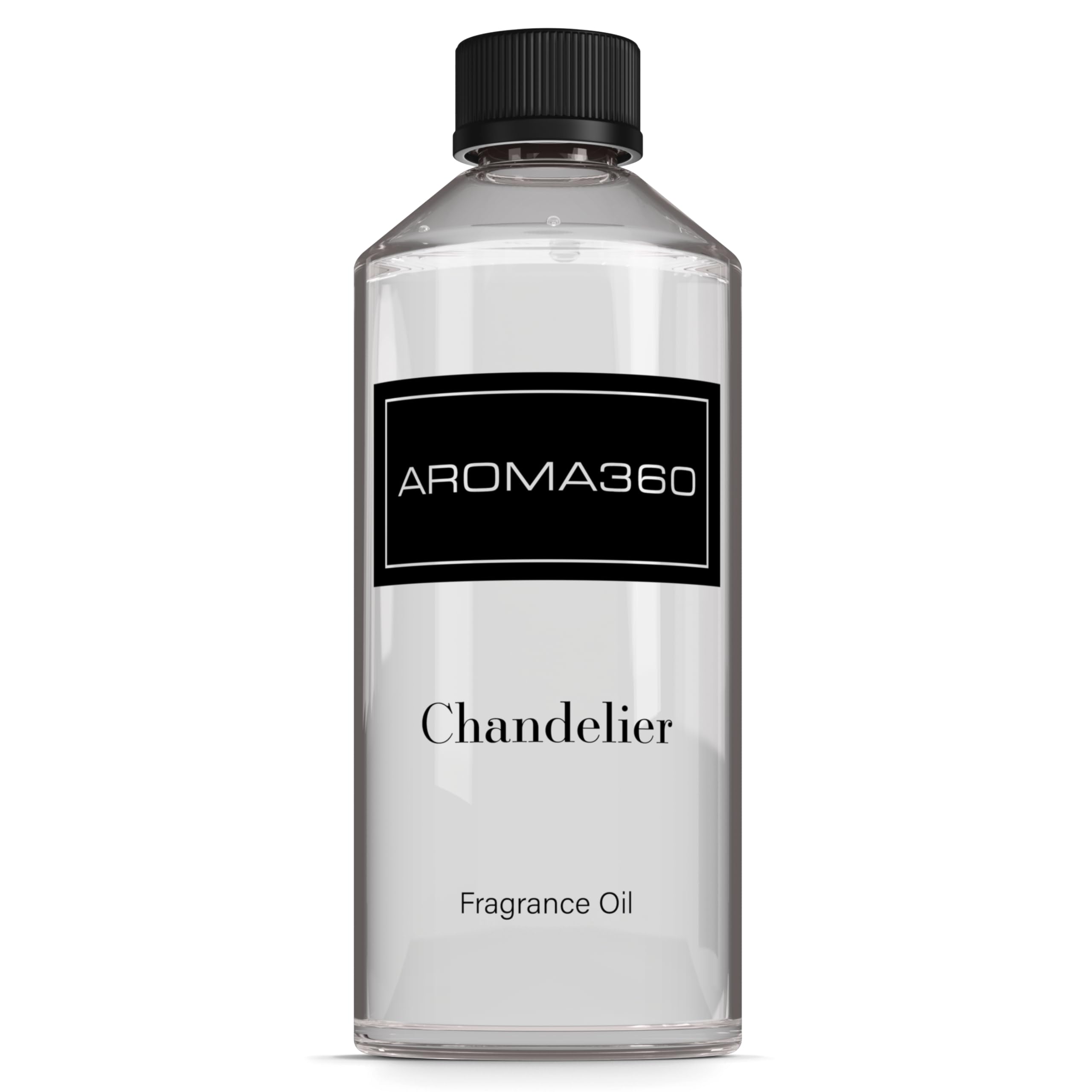 Aroma360 - Chandelier Fragrance Oil Blend | Hotel Inspired for Luxury Essential Oil Diffusers | Aromatherapy Scent Diffuser Oil | Bergamot, Woodsy Sandalwood, and Flirtatious Saffron - 500ML