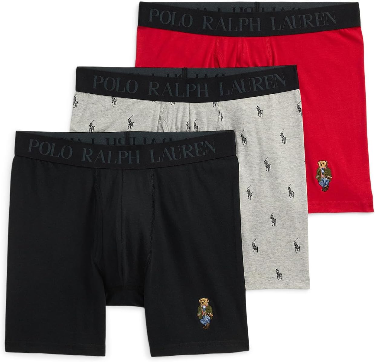 POLO RALPH LAUREN Men's Bear Boxer Brief 3-pack