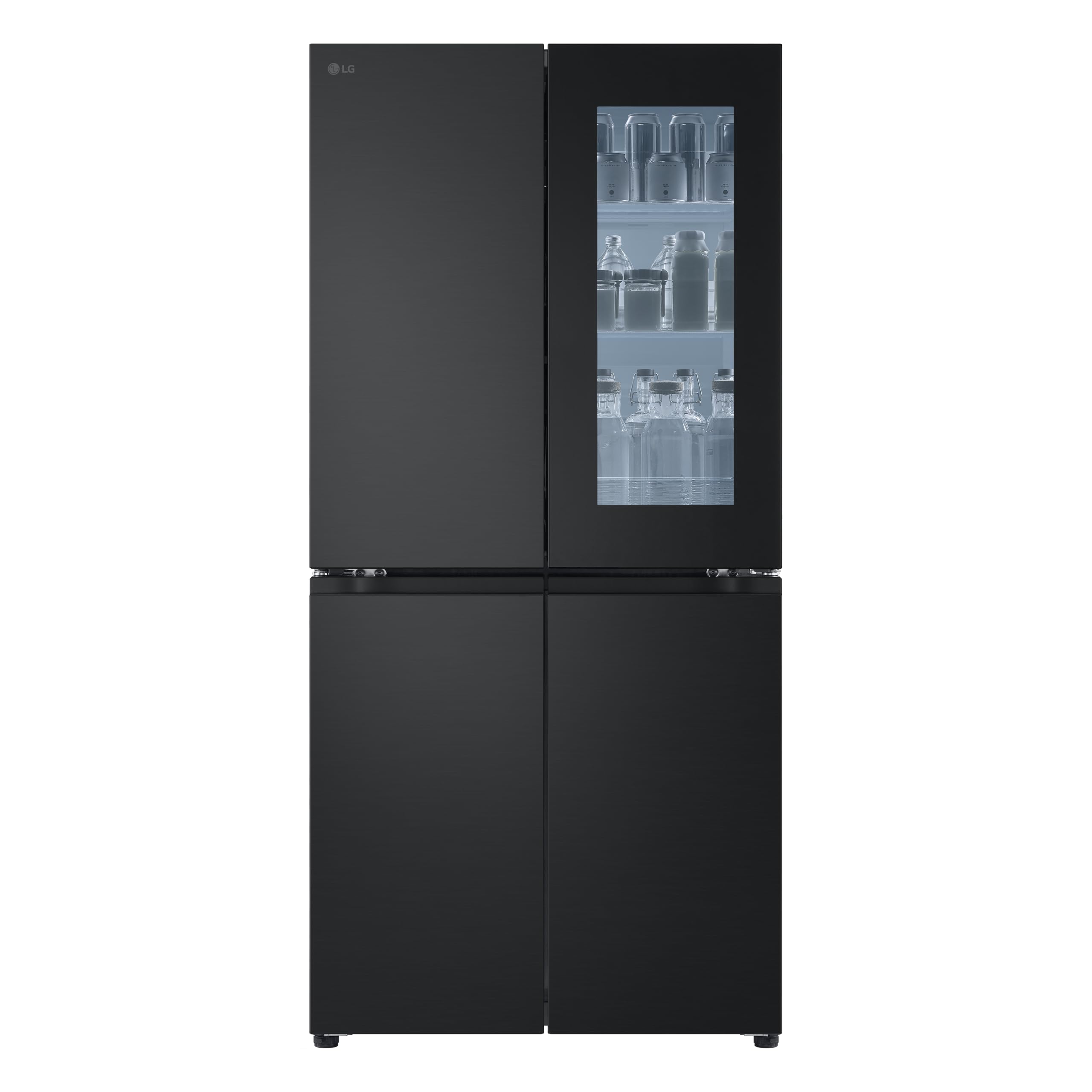 LG GMV860EPDE Frigorifero Slim Multidoor InstaView, Classe E, 530L, Wi-Fi, Linear Cooling, Total No Frost, Controllo da Remoto, Smart Diagnosis, Larghezza 835mm, Nero Opaco