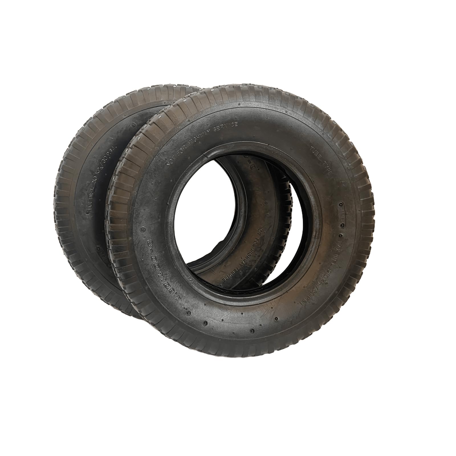 2 neumáticos para carretilla 4.80/4.00-8 con juego de manguera, neumáticos de repuesto 4PR, rueda de carretilla, neumáticos de goma robustos, carga de 250 kg, perfil para terrenos de
