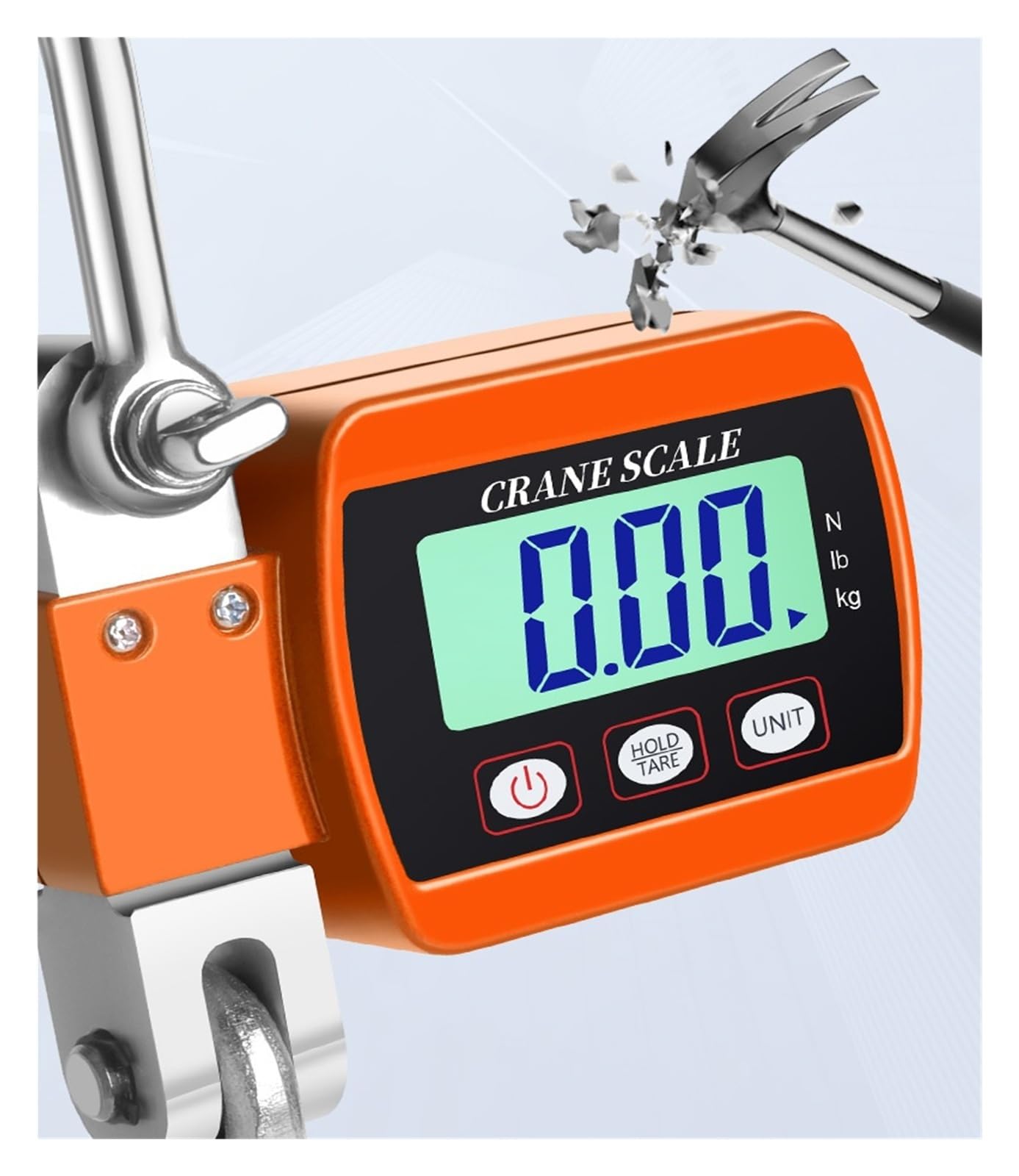 Dokładność 0,05 kg Wyświetlacz LCD z pełnym widokiem Elektroniczna waga dźwigowa Cyfrowa waga hakowa z wyświetlaczem Łatwe do odczytania dane(Blue,300kg)