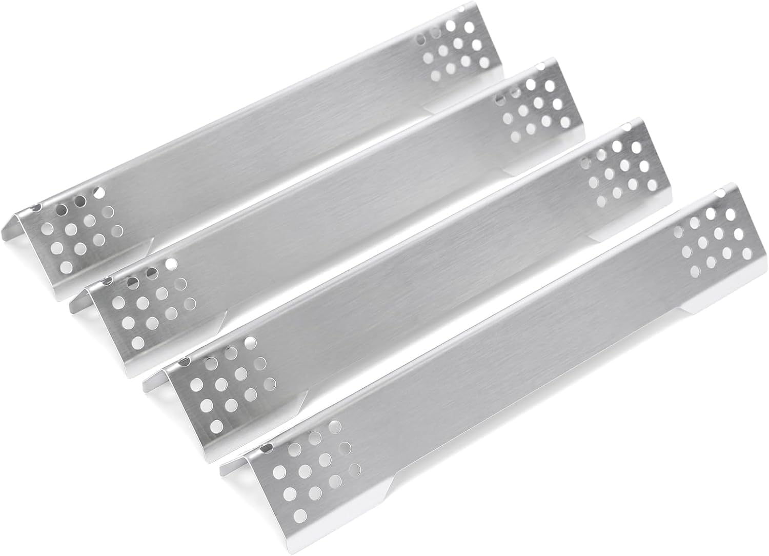 GRISUN 40,2 cm Edelstahl Brennerabdeckung für Rösle Videro G3, G3-S, G3-S Nero, Vario+, Flammverteiler passend für Rösle Videro G2, G4, G6 Serie und Zanzibar Gasgrill, 4 Stück